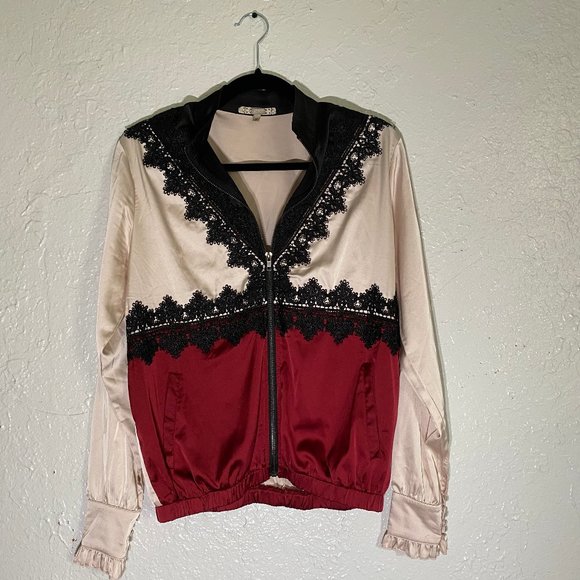 Gimmicks ~ Color Block Bomber Jacket ~ Size M - Picture 2 of 6